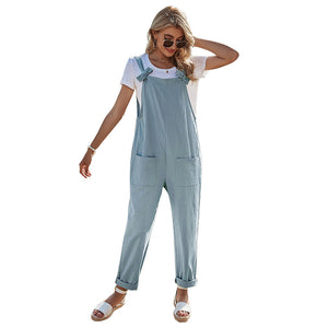 High Waist Leisure Strap Jumpsuit