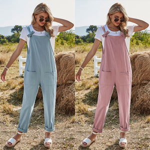 High Waist Leisure Strap Jumpsuit