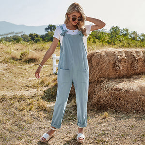 High Waist Leisure Strap Jumpsuit