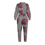 Women's V-neck Long-sleeved Jumpsuit