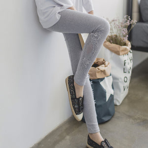 Women Cotton Lace Leggings
