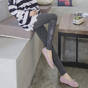 Women Cotton Lace Leggings