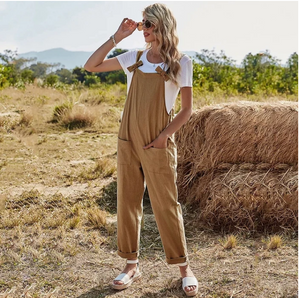 High Waist Leisure Strap Jumpsuit