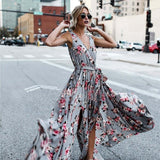 Flower V-neck Lace Dress