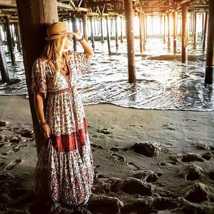 Button-up Print Dress