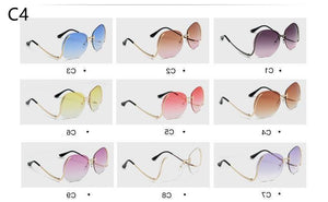 Women Round Glasses Sunglasse