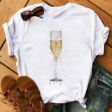 Kawaii Wine Glass T-shirt