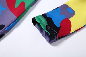 Zipper Camouflage Jumpsuit