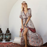 Button-up Print Dress