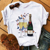 Kawaii Wine Glass T-shirt