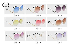 Women Round Glasses Sunglasse