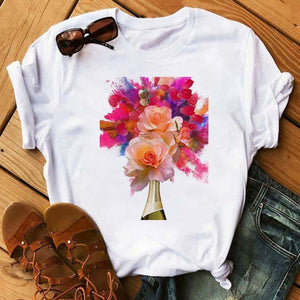 Kawaii Wine Glass T-shirt