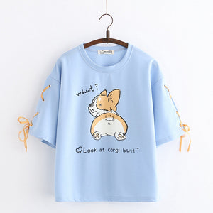 Cartoon Animal Print Short Sleeve T-shirt