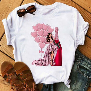 Kawaii Wine Glass T-shirt