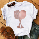 Kawaii Wine Glass T-shirt