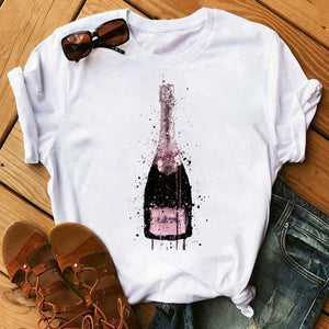 Kawaii Wine Glass T-shirt