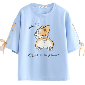 Cartoon Animal Print Short Sleeve T-shirt