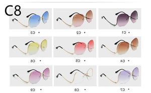 Women Round Glasses Sunglasse