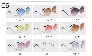 Women Round Glasses Sunglasse